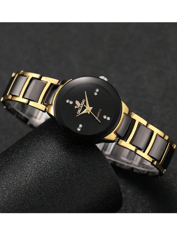 Fashion Rhinestone Women's Watch with Stainless Steel Band - Quartz Movement for Daily Wear