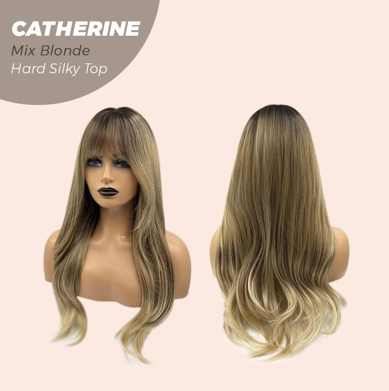 JBEXTENSION 25 Inches Scalpiana Wolf Cut 3.5X4 Hard Silky Top Natural Scalp Effect Wig With Bangs CATHERINE