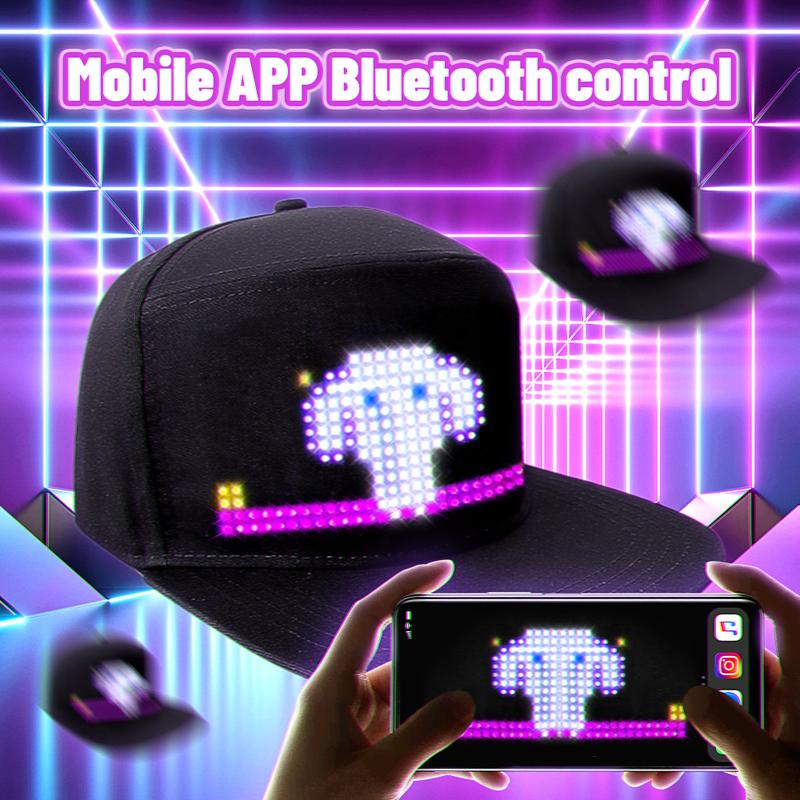 Second Generation Upgraded LED Hat,  Bigger Screen, Limited Time 41% Off! Full Color Display, Ultra-long Battery Life!Perfect for concerts, carnivals, bars, clubs, electric glow runs,  party.