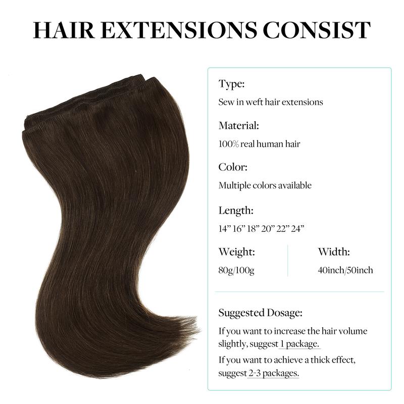 Doores Weft Hair Extensions Sew In Extensions Remy Human Hair