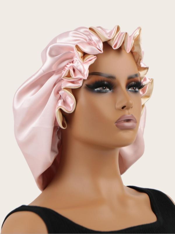 Women's Summer 2024 Bonnet To Sleep, Reversible Sleep Hat, Double Layer Satin Bonnet for Sleeping, Makeup Sleep Bonnet Cap for Curly Hair for Back To School