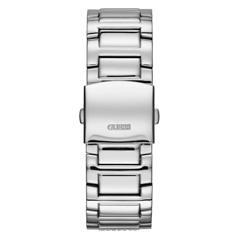 GUESS Male Silver-Tone Multifunction Watch