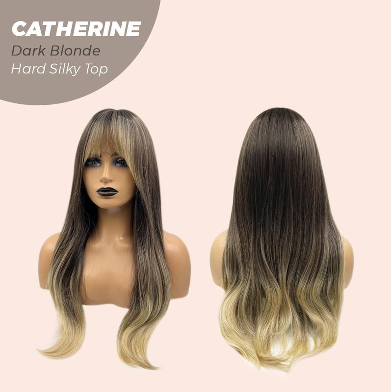 JBEXTENSION 25 Inches Scalpiana Wolf Cut 3.5X4 Hard Silky Top Natural Scalp Effect Wig With Bangs CATHERINE