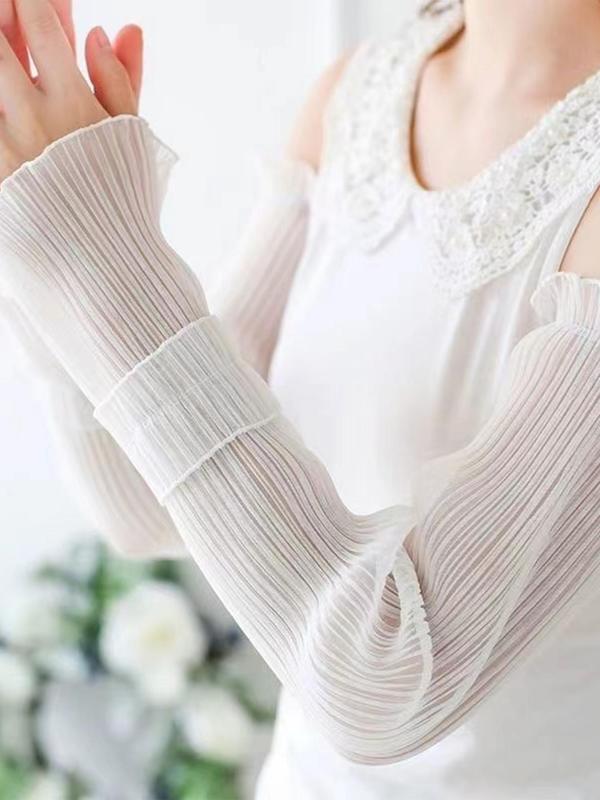 Women's Elegant Lace Gloves, 1 Pair Cute Romantic Gloves, Fashionable Gloves for Women for Daily Wear, Trendy Breathable Gloves for Birthday Gift