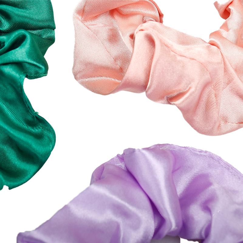 Silk Scrunchy (Random Color) Silk Satin Scrunchy Silk for Women