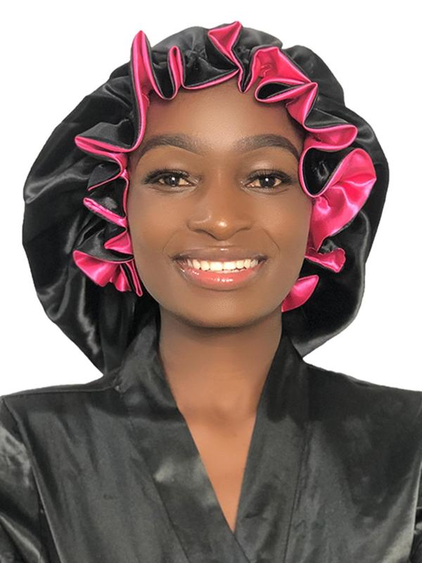 Women's Summer 2024 Bonnet To Sleep, Reversible Sleep Hat, Double Layer Satin Bonnet for Sleeping, Makeup Sleep Bonnet Cap for Curly Hair for Back To School