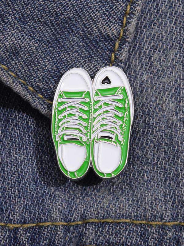 Unisex Cute Shoes Design Brooch, Fashion Creative Alloy Badge for Backpack & Scarf & Clothes, Trendy All-match Accessories As Gift for Women & Men