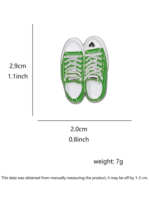 Unisex Cute Shoes Design Brooch, Fashion Creative Alloy Badge for Backpack & Scarf & Clothes, Trendy All-match Accessories As Gift for Women & Men