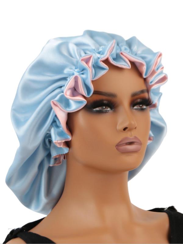 Women's Summer 2024 Bonnet To Sleep, Reversible Sleep Hat, Double Layer Satin Bonnet for Sleeping, Makeup Sleep Bonnet Cap for Curly Hair for Back To School