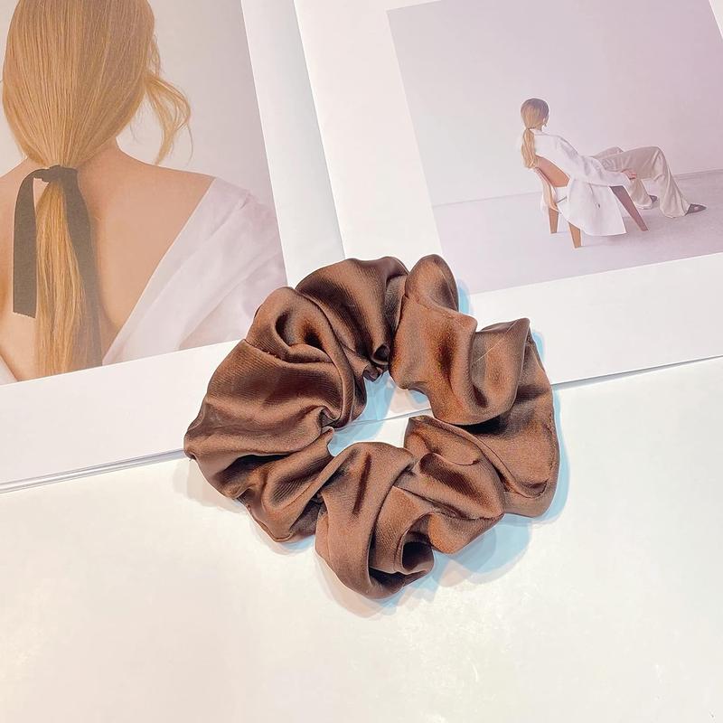 Satin Silk Scrunchies for Hair Big Hair Scrunchies Satin Hair Ties Ponytail Holder Hair Accessories