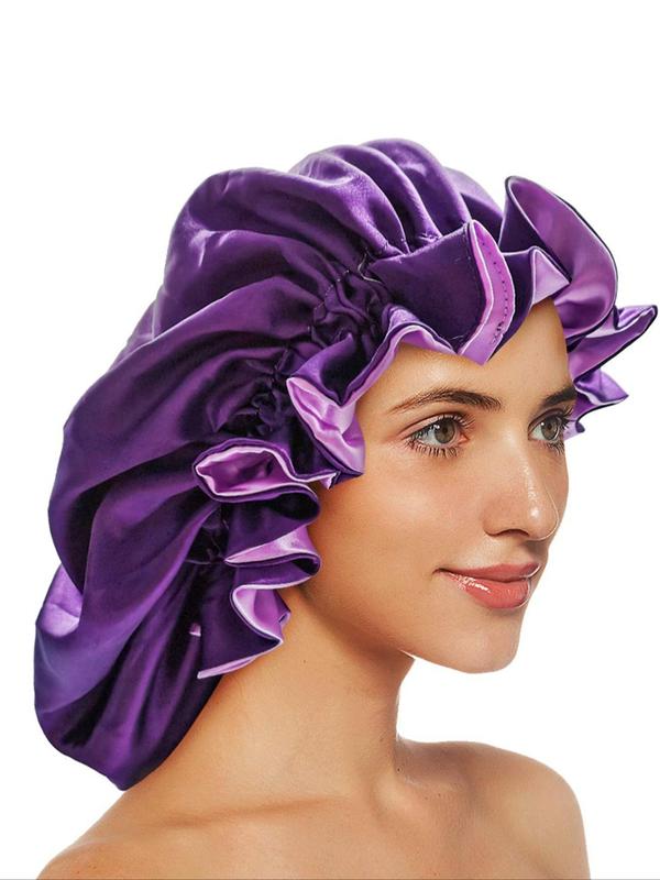 Women's Summer 2024 Bonnet To Sleep, Reversible Sleep Hat, Double Layer Satin Bonnet for Sleeping, Makeup Sleep Bonnet Cap for Curly Hair for Back To School