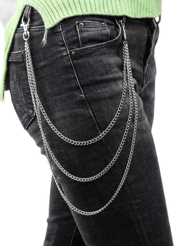 Chain Belt, Pocket Chain, Chains for Wallet, Casual Simple Plain Alloy Belt, Fashion Belt for Daily Clothing Decor, Trendy  Exquisite Belt for  Gift