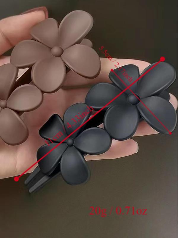 Summer Lovely Matte Flower Design Hair Clip, Flower Claw Clip Cute Kawaii Hair Accessories for Women & Girls, Nonslip Hair Clip Back To School, Fall Outfits, Fall Freshness