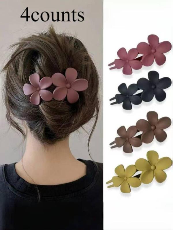 Summer Lovely Matte Flower Design Hair Clip, Flower Claw Clip Cute Kawaii Hair Accessories for Women & Girls, Nonslip Hair Clip Back To School, Fall Outfits, Fall Freshness