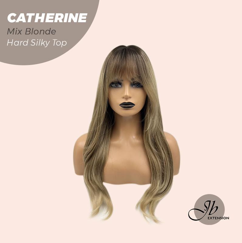 JBEXTENSION 25 Inches Scalpiana Wolf Cut 3.5X4 Hard Silky Top Natural Scalp Effect Wig With Bangs CATHERINE