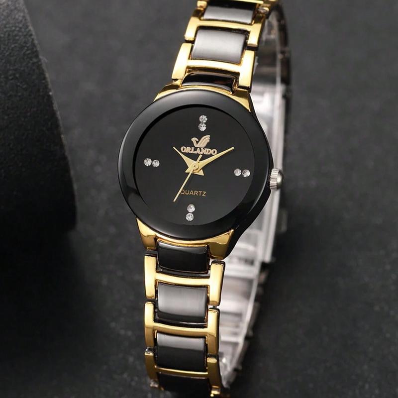 Fashion Rhinestone Women's Watch with Stainless Steel Band - Quartz Movement for Daily Wear