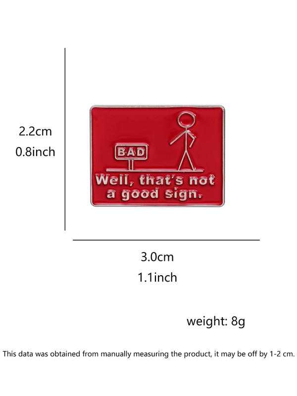 Letter & Man Design Brooch, Fashion Alloy Badge for Clothes for Women & Men, Enamel Pin Suitable for Backpacks, Jeans, Scarves, Hats Decoration