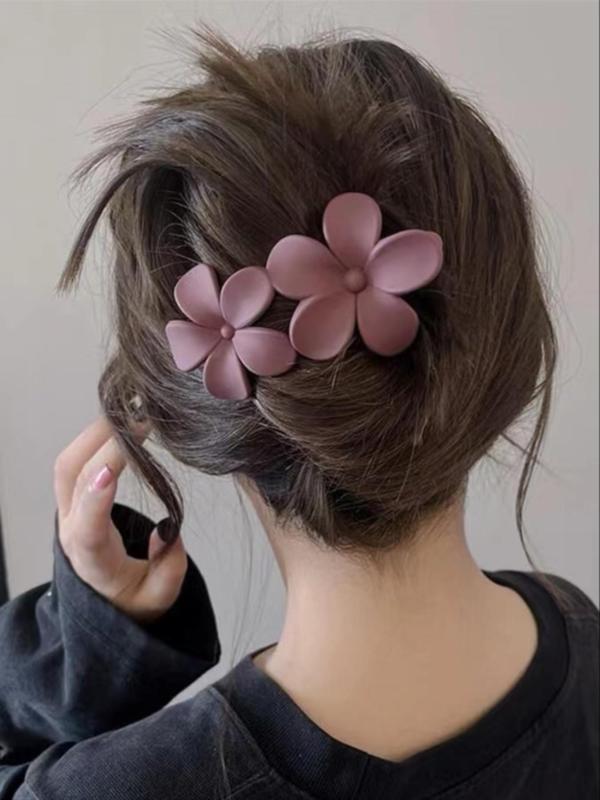 Summer Lovely Matte Flower Design Hair Clip, Flower Claw Clip Cute Kawaii Hair Accessories for Women & Girls, Nonslip Hair Clip Back To School, Fall Outfits, Fall Freshness