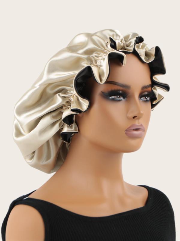 Women's Summer 2024 Bonnet To Sleep, Reversible Sleep Hat, Double Layer Satin Bonnet for Sleeping, Makeup Sleep Bonnet Cap for Curly Hair for Back To School