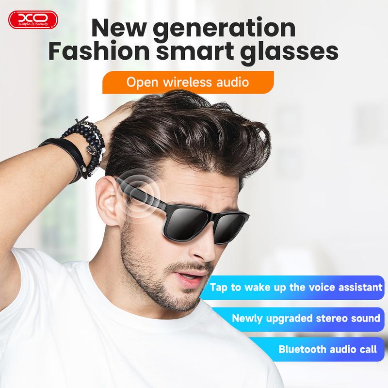 Smart Glasses, Bluetooth Sunglasses Audio Eyewear, Built-in Mic & Speakers, Athletic Outdoor UV Protection Unisex