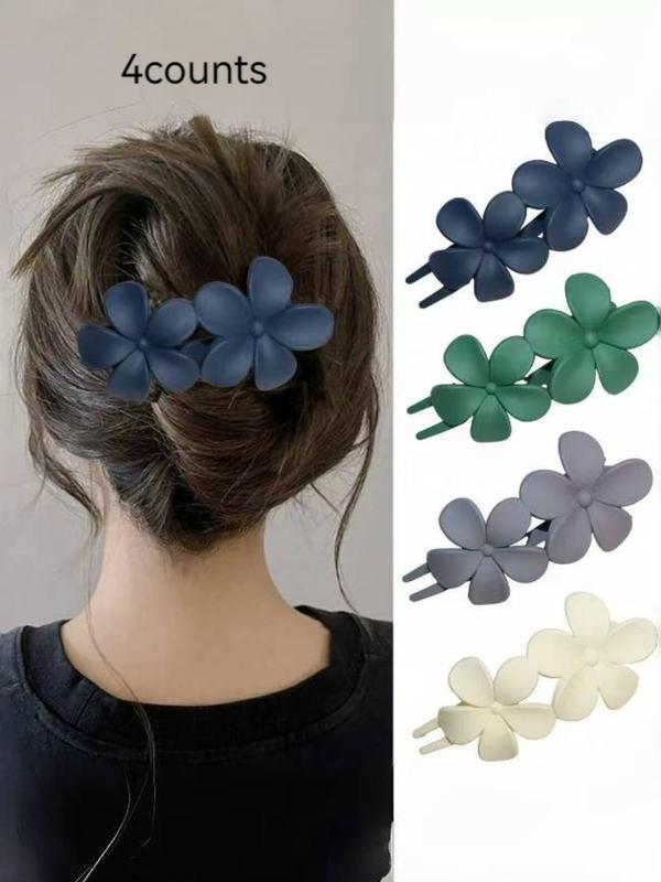 Summer Lovely Matte Flower Design Hair Clip, Flower Claw Clip Cute Kawaii Hair Accessories for Women & Girls, Nonslip Hair Clip Back To School, Fall Outfits, Fall Freshness