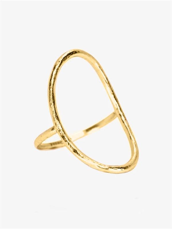 Minimalist Temperament Plain Color Hollow Out Design Ring, Fashion Accessories for Women, Trendy All-match & Exquisite Jewelry for Birthday Gift