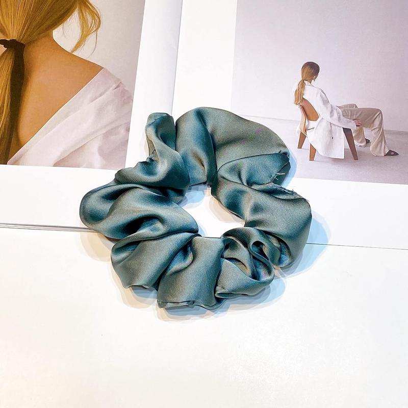 Satin Silk Scrunchies for Hair Big Hair Scrunchies Satin Hair Ties Ponytail Holder Hair Accessories