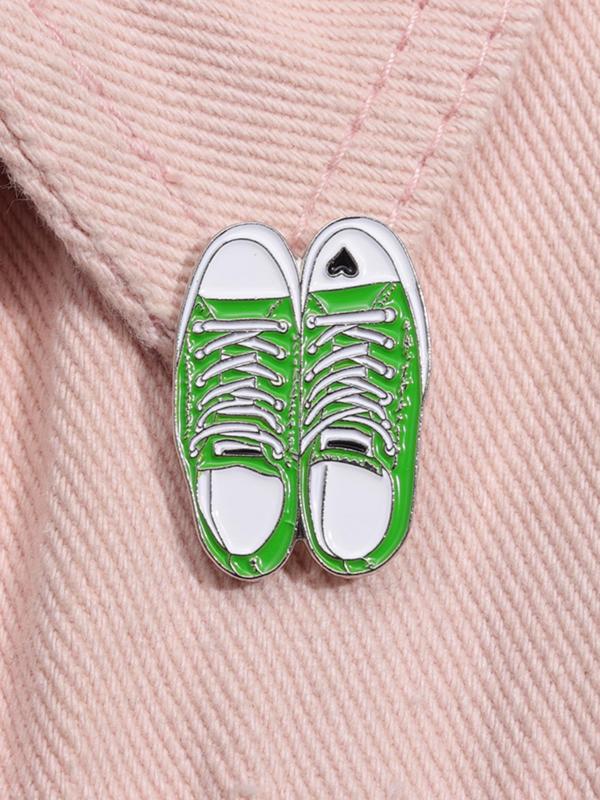 Unisex Cute Shoes Design Brooch, Fashion Creative Alloy Badge for Backpack & Scarf & Clothes, Trendy All-match Accessories As Gift for Women & Men