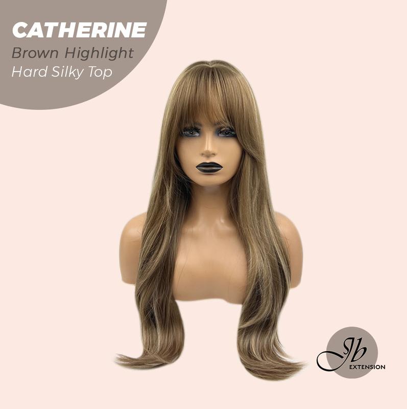 JBEXTENSION 25 Inches Scalpiana Wolf Cut 3.5X4 Hard Silky Top Natural Scalp Effect Wig With Bangs CATHERINE