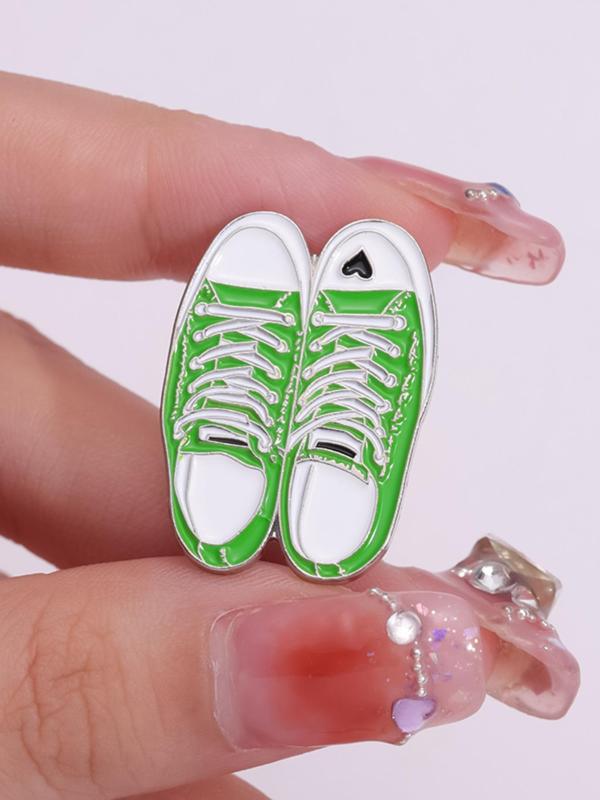 Unisex Cute Shoes Design Brooch, Fashion Creative Alloy Badge for Backpack & Scarf & Clothes, Trendy All-match Accessories As Gift for Women & Men