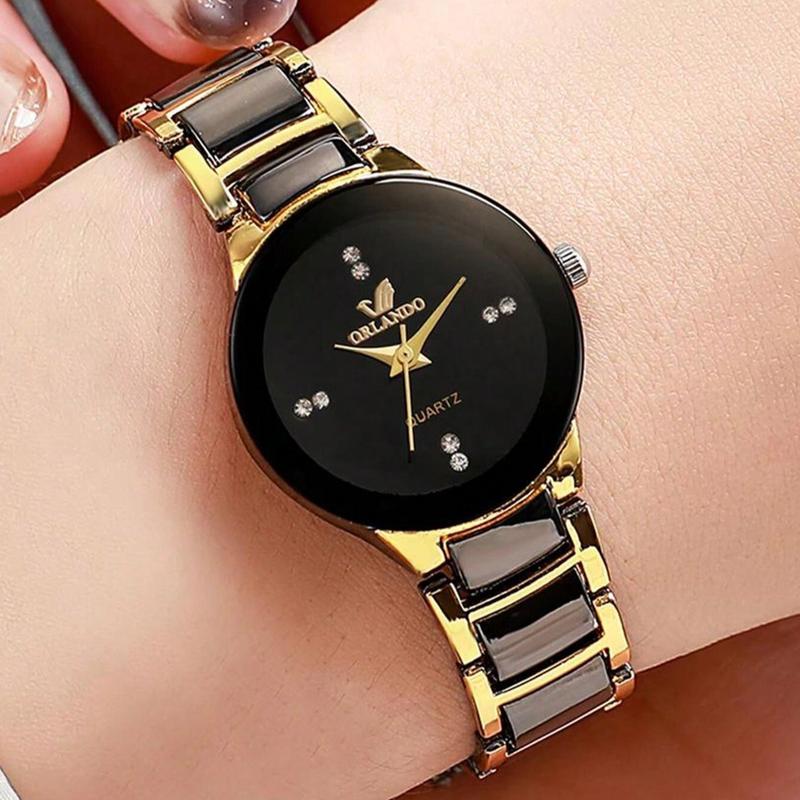 Fashion Rhinestone Women's Watch with Stainless Steel Band - Quartz Movement for Daily Wear