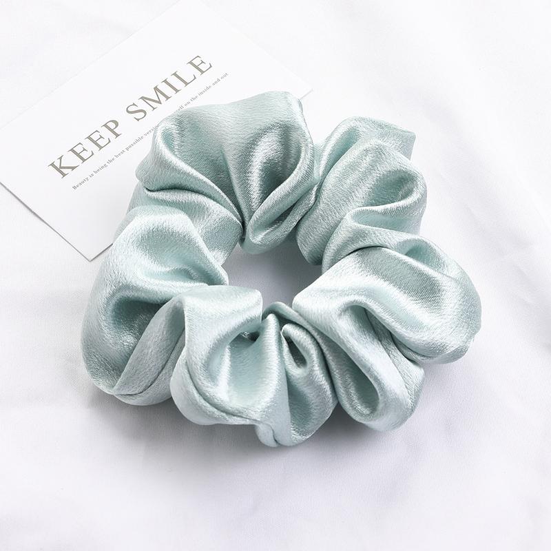 Marryu 1 Count Silky Satin Hair Ties for Women  Girls Elastic Bands for Ponytails Soft Scrunchies  Random Color