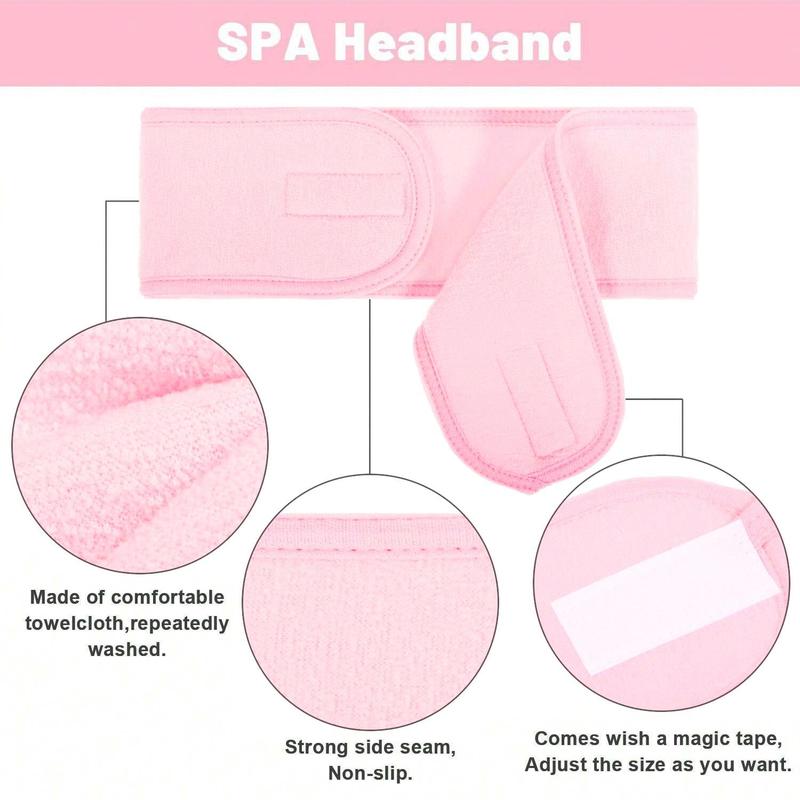 Double Layer Face Washing Headband, 3 Counts Face Washing Headband, Soft Face Washing Headband for Face Washing, Skincare Tools