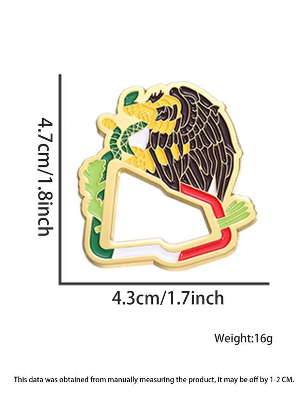 Fashionable Creative Cute Hollow out Eagle Design Brooch, Stylish Novelty Bird Themed Print Alloy Badge, Fashion Accessories for Men & Women