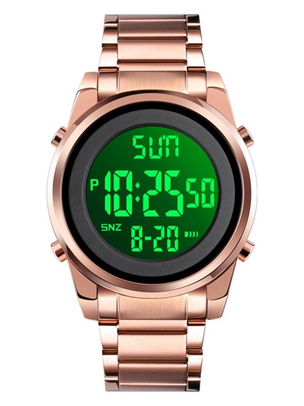 Men's Fashion Digital Watch, Casual Round Dial Digital Watch with Alarm & Calendar & Led Display, Waterproof Sports Watch for Men