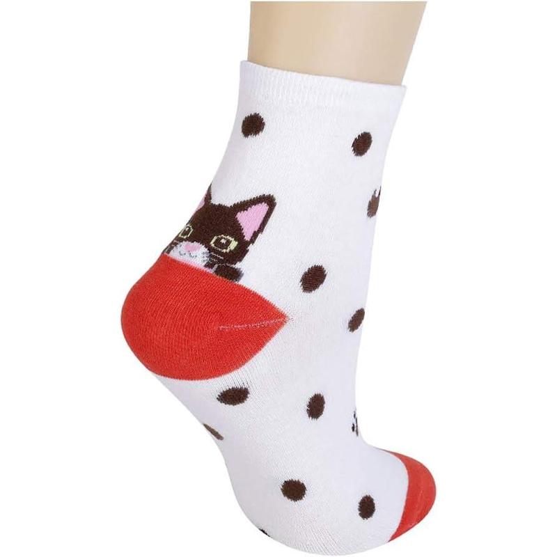 Womens Grils Cute Animal Socks, Dog Cat Socks, Novelty Funny Crew Sock, Animal Gifts for Women Dog and Cat Lovers