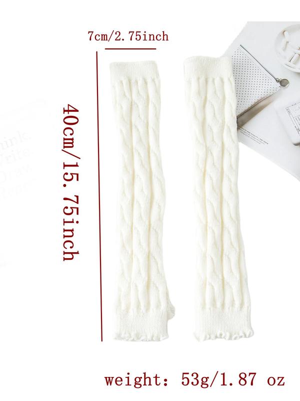 1 Pair Women's Cute Solid Color Arm Sleeves, Fashionable Y2k Style Arm Sleeves, Casual Trendy Arm Sleeves for Daily Wear