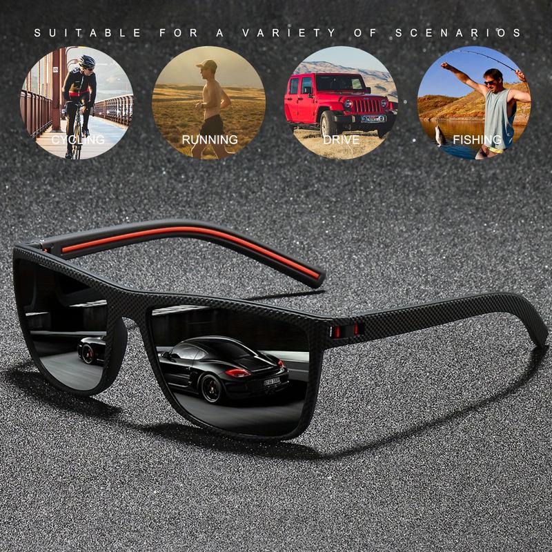 Polarized Sunglasses for Men Lightweight Sun Glasses with UV Protection for Driving Fishing Golf plastic knife sunglass cool sunglasses sunglasses deal sunshades stylish eyewear gafas para square sunglass Polarized Square