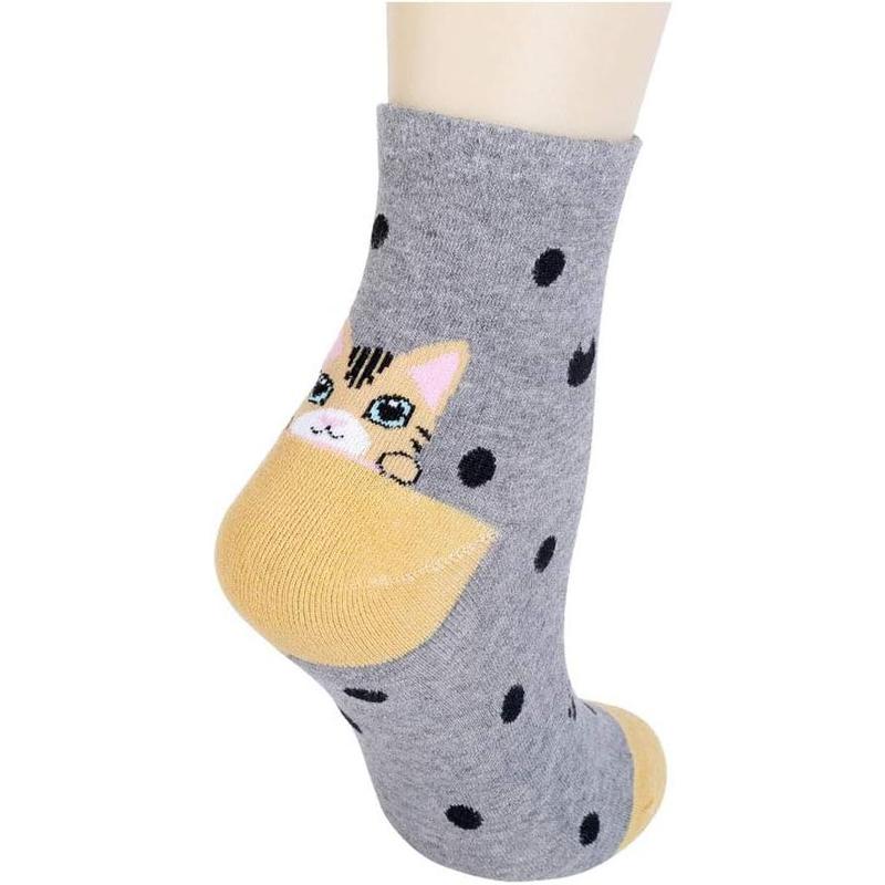 Womens Grils Cute Animal Socks, Dog Cat Socks, Novelty Funny Crew Sock, Animal Gifts for Women Dog and Cat Lovers