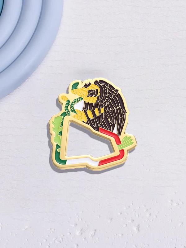 Fashionable Creative Cute Hollow out Eagle Design Brooch, Stylish Novelty Bird Themed Print Alloy Badge, Fashion Accessories for Men & Women