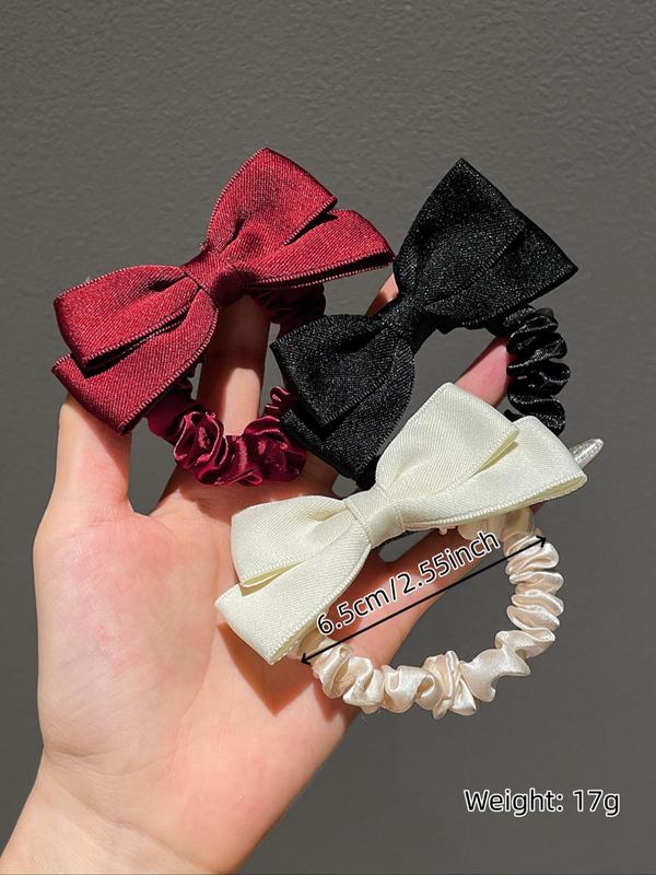 Women's Cute Bowknot Design Hair Ties, High Stretch Hair Ties, Fashion Hair Accessories for Women & Girls