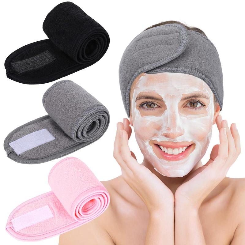 Double Layer Face Washing Headband, 3 Counts Face Washing Headband, Soft Face Washing Headband for Face Washing, Skincare Tools