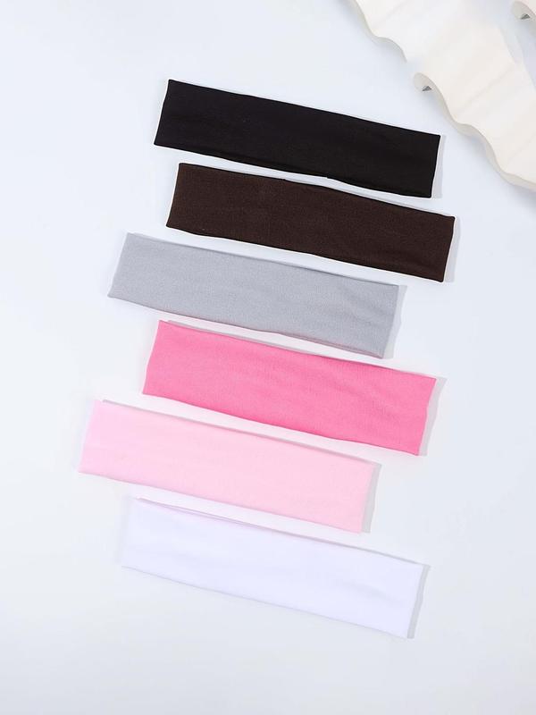 Solid Color Sports Hair Band, Sweat Absorbing Elastic Hair Band, Non-slip Hair Band for Yoga, Running, Daily Wear