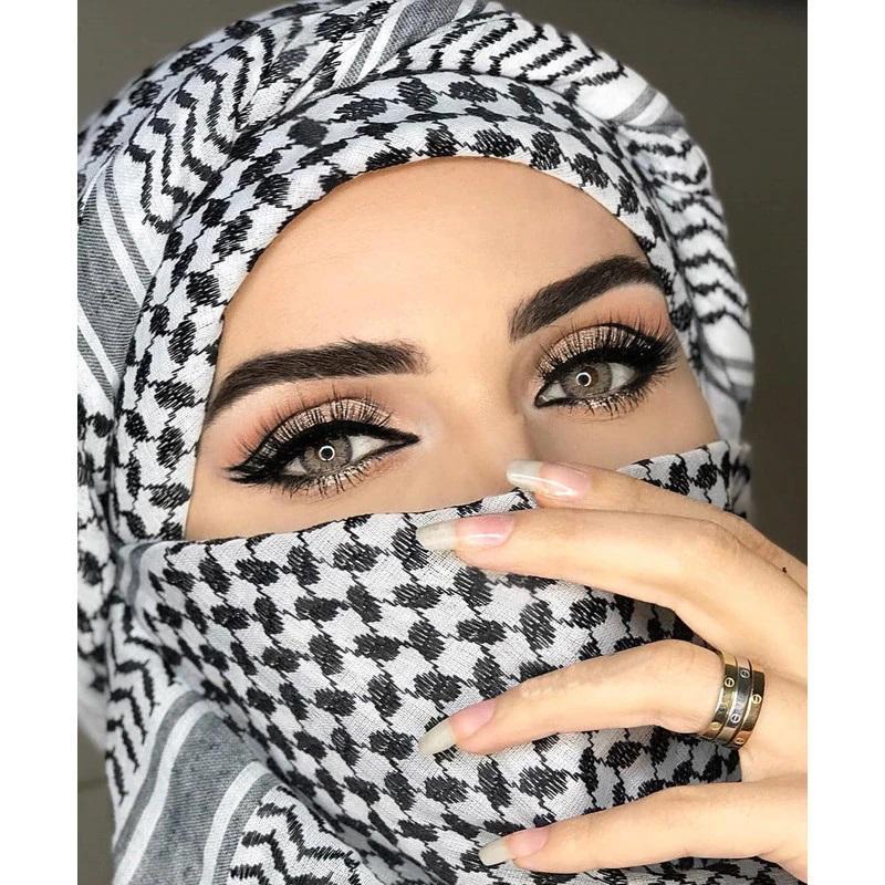 Cotton Keffiyeh Thickened Head Neck Scarf Wrap for Women and Men