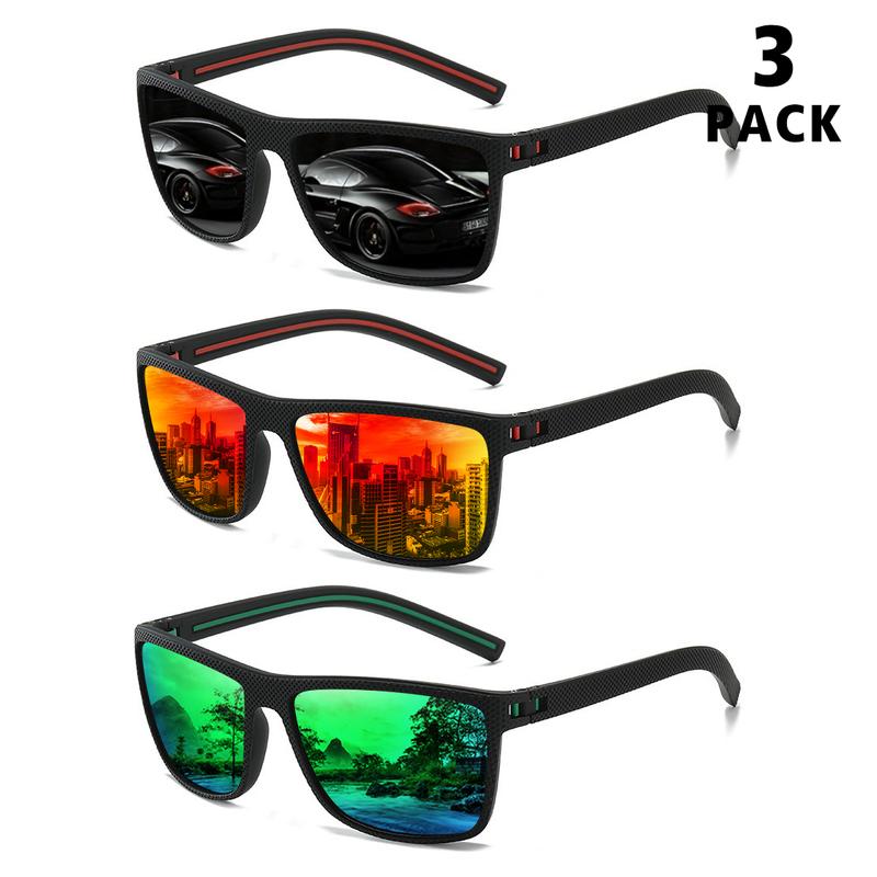 Polarized Sunglasses for Men Lightweight Sun Glasses with UV Protection for Driving Fishing Golf plastic knife sunglass cool sunglasses sunglasses deal sunshades stylish eyewear gafas para square sunglass Polarized Square