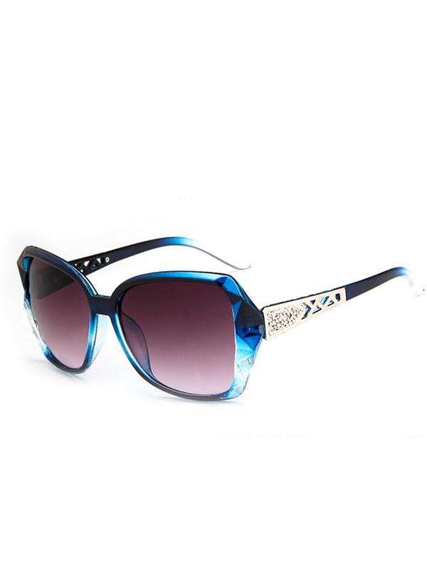 Simple Rhinestone Decor Sunglasses for Everyday Use, 2024 Trendy Summer Square Glasses Frame Fashion Sunglasses, Travel Y2k Accessories