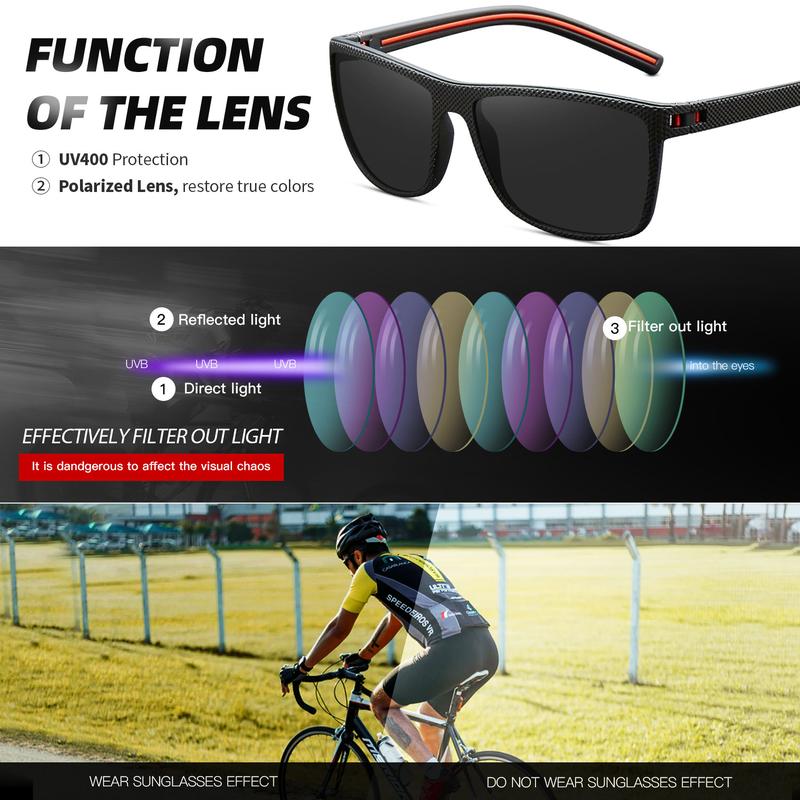 Polarized Sunglasses for Men Lightweight Sun Glasses with UV Protection for Driving Fishing Golf plastic knife sunglass cool sunglasses sunglasses deal sunshades stylish eyewear gafas para square sunglass Polarized Square