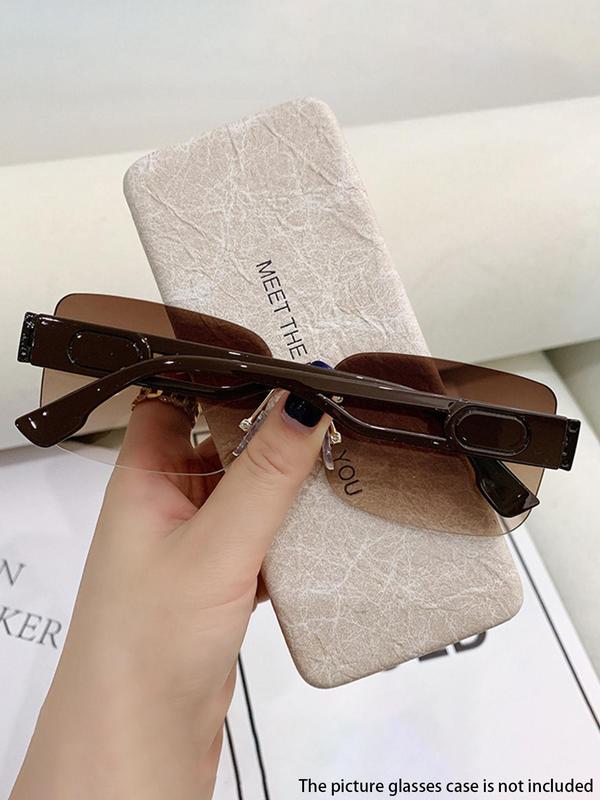 Square Frame Sunglasses (1 Pair), Vintage Trendy Sunglasses for Everyday Use, Fashion Accessories for Outdoor Activities