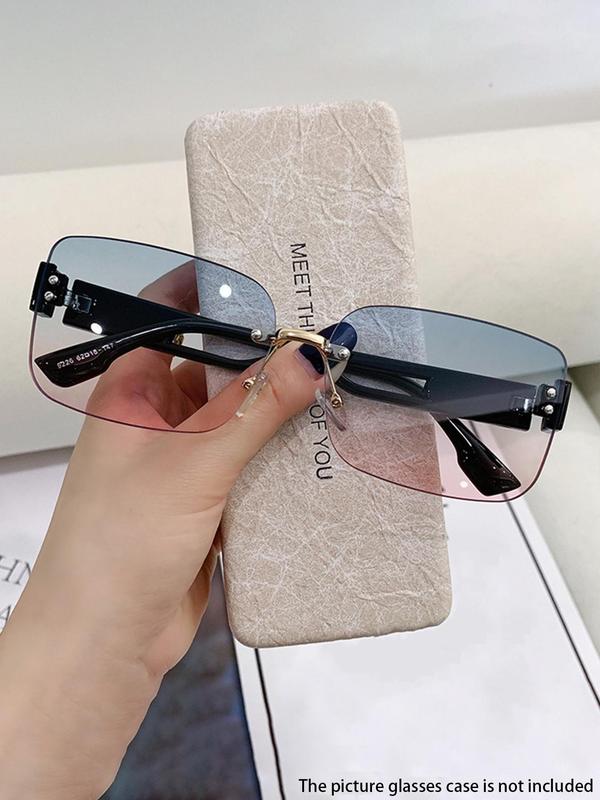 Square Frame Sunglasses (1 Pair), Vintage Trendy Sunglasses for Everyday Use, Fashion Accessories for Outdoor Activities