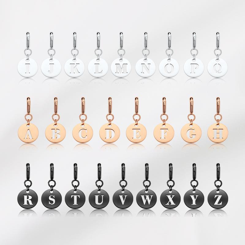 totwoo 26 Letter Charm of Touch Bracelets 3 Colors Silver Rose Gold Black